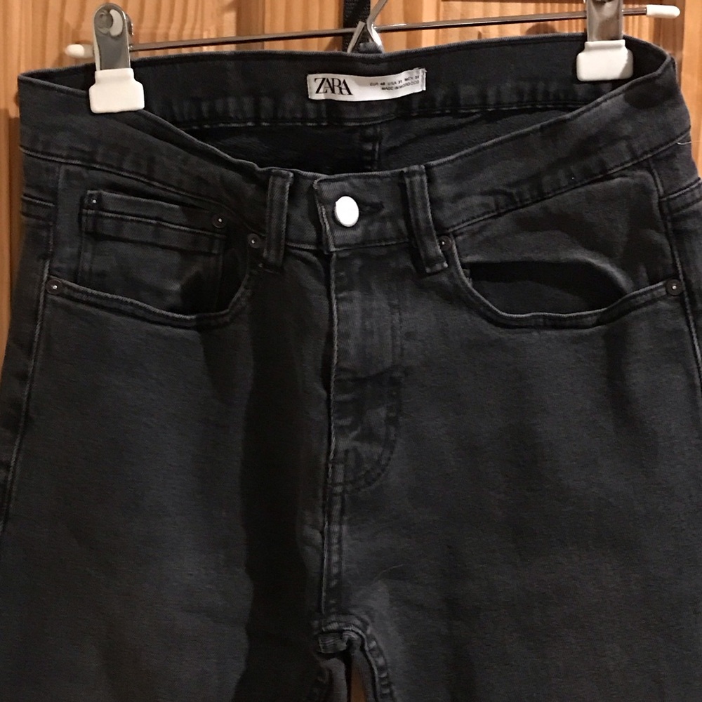 Zara Men's Charcoal Skinny Jeans